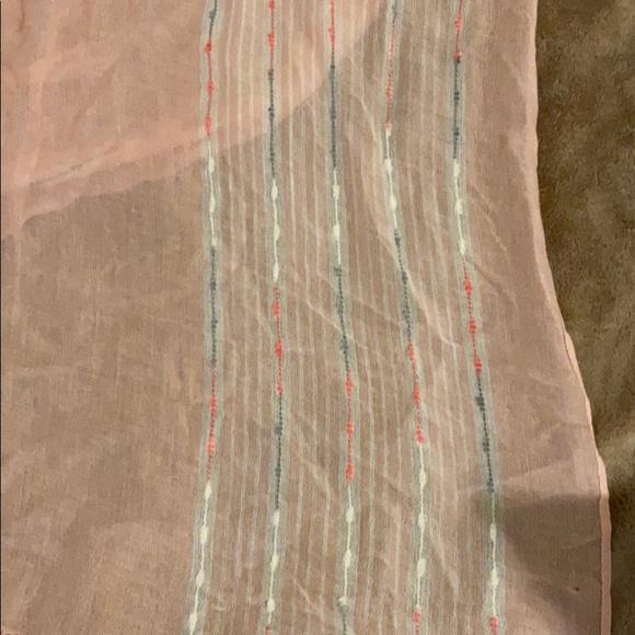 Pink Embroidered Light-Weight Scarf 🧣 - Picture 2 of 5